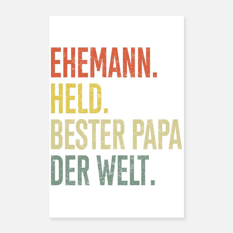 Best Dad in the World Gradient Poster 16" x 24" (40x60 cm)