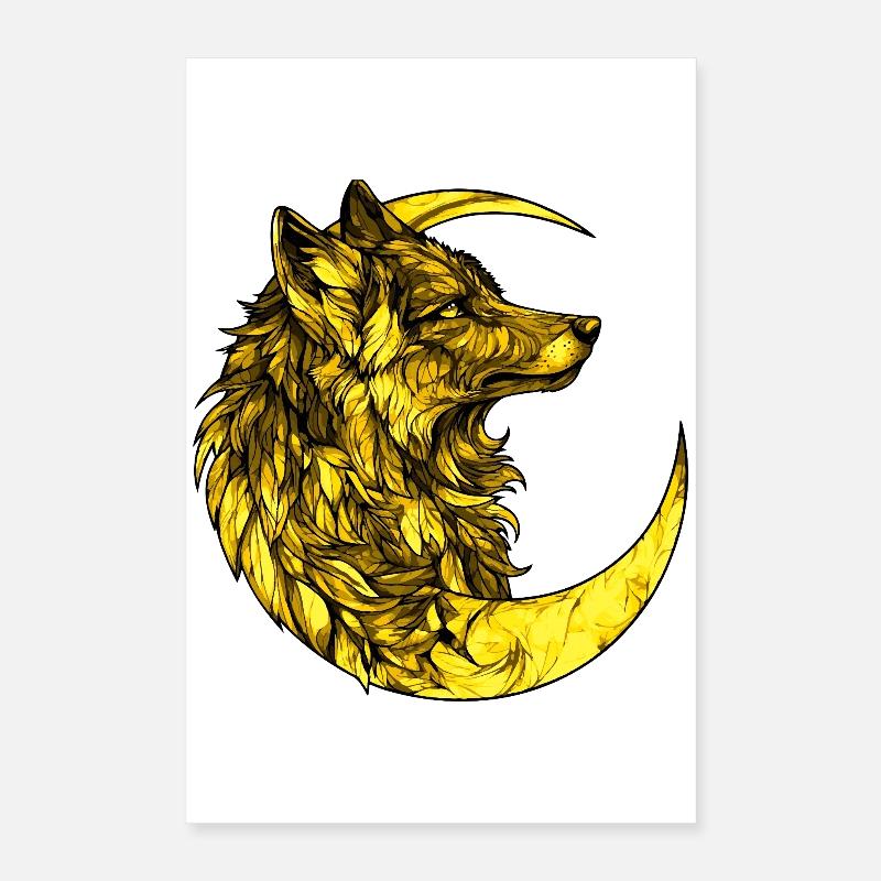 Wolf Moon Poster 16" x 24" (40x60 cm)