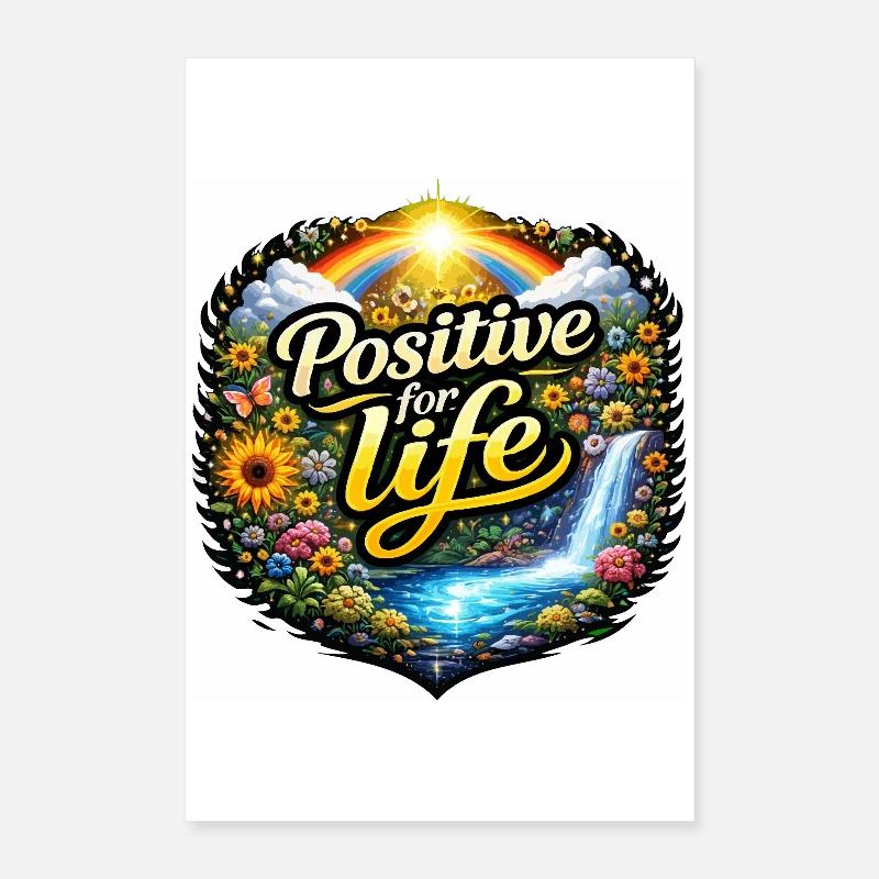 Positive for life Poster 16" x 24" (40x60 cm)