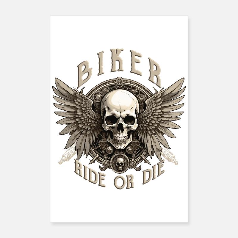 cycliste Poster 40 x 60 cm