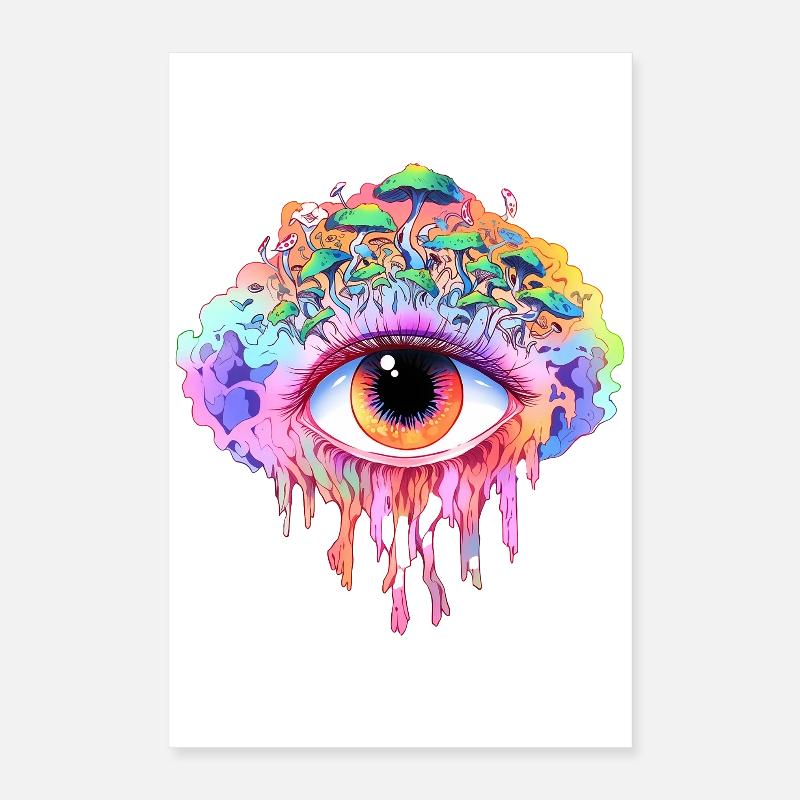 Œil arc-en-ciel Poster 40 x 60 cm