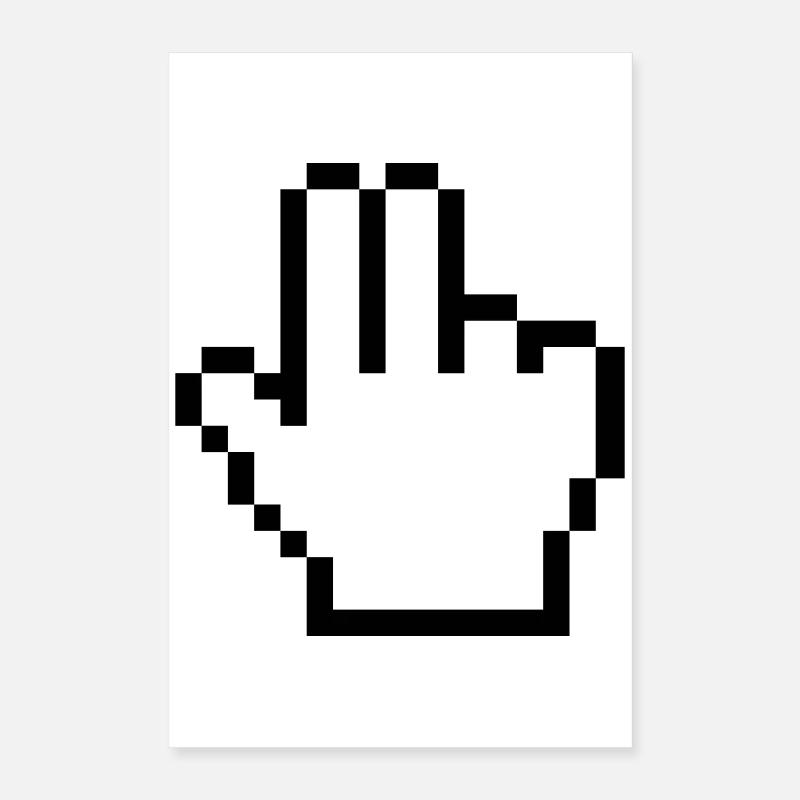 Mouse hand 2 fingers Poster 16" x 24" (40x60 cm)