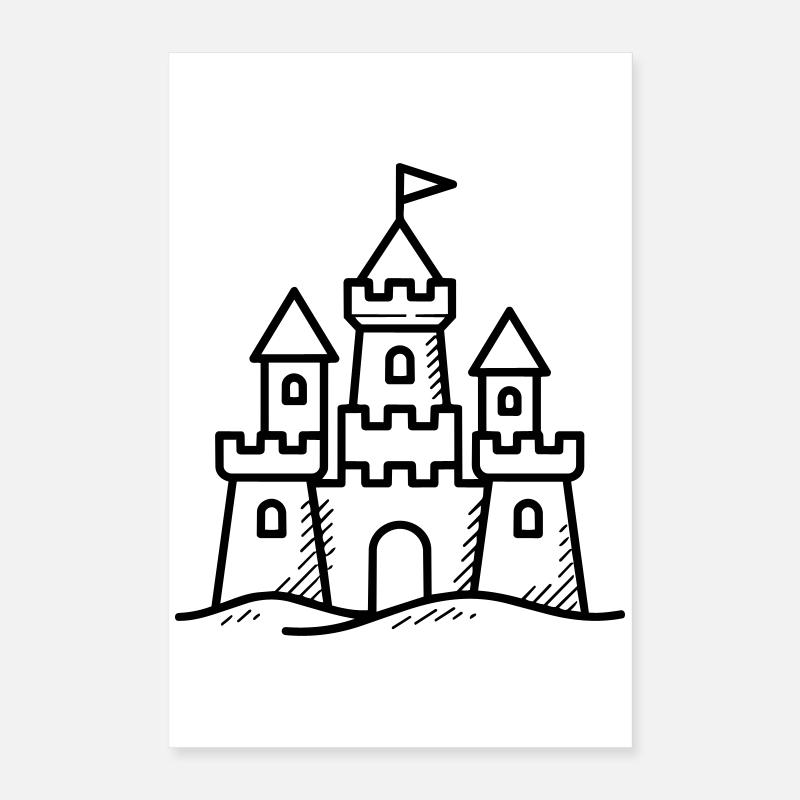 Château de sable Poster 40 x 60 cm