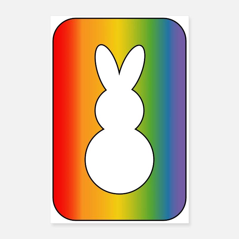 Lapin arc-en-ciel Poster 40 x 60 cm