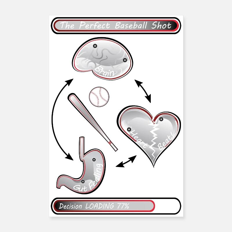 Le coup de baseball parfait Poster 40 x 60 cm