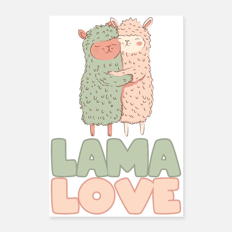 Lama Love Poster 16" x 24" (40x60 cm)