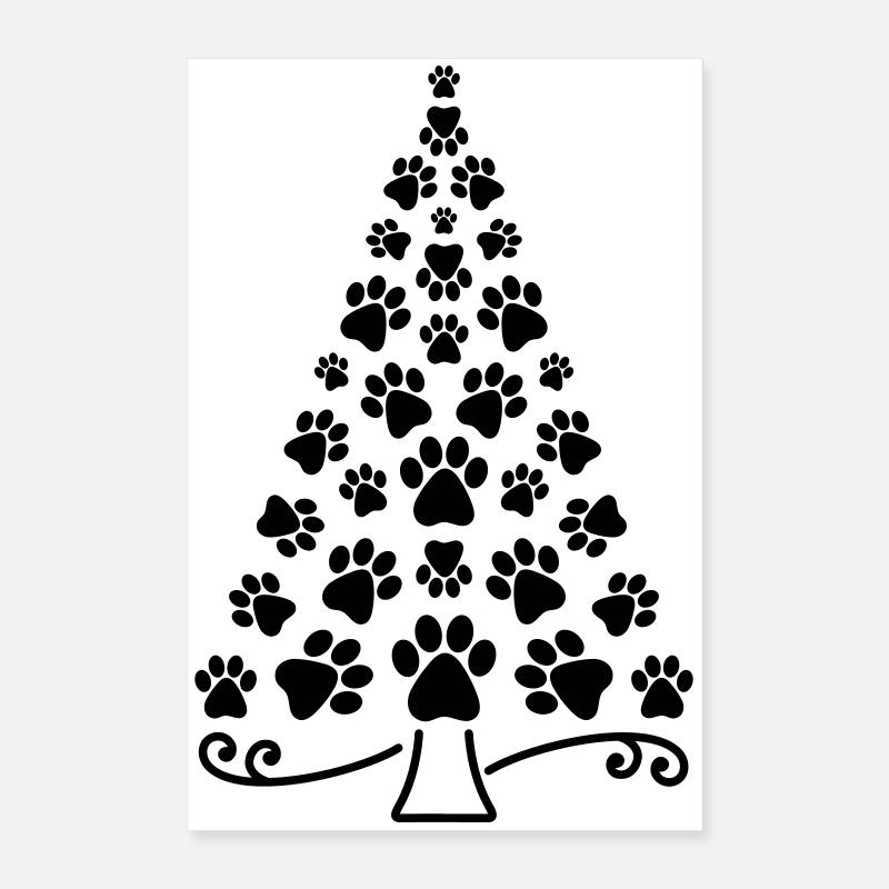 Weihnachtsbaum Pfote Poster 40x60 cm