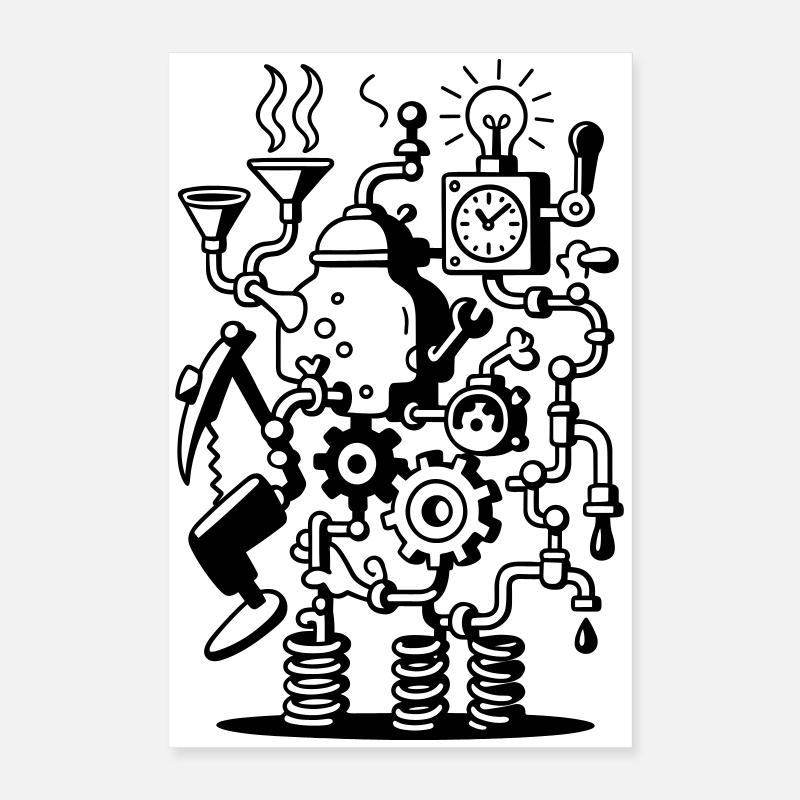 Machine folle Poster 40 x 60 cm