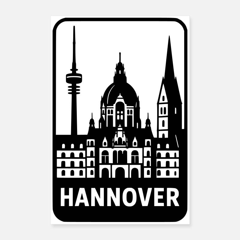 Hannover Silhouette Poster 40x60 cm