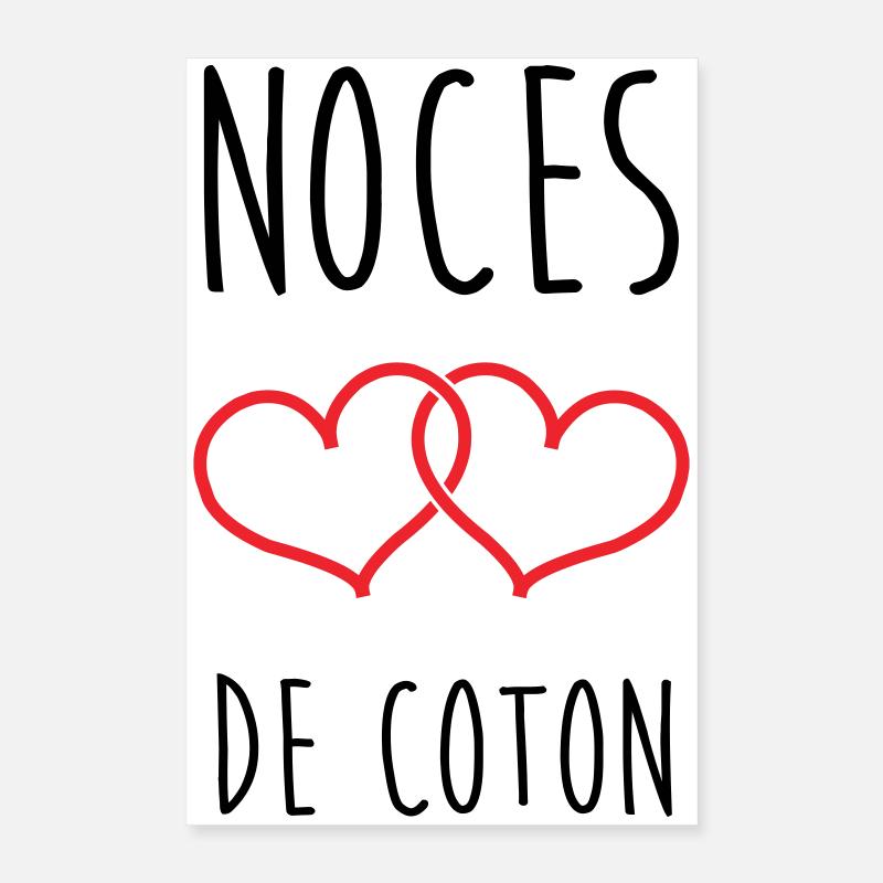 Cotton Wedding 1 Year Wedding Poster 16" x 24" (40x60 cm)