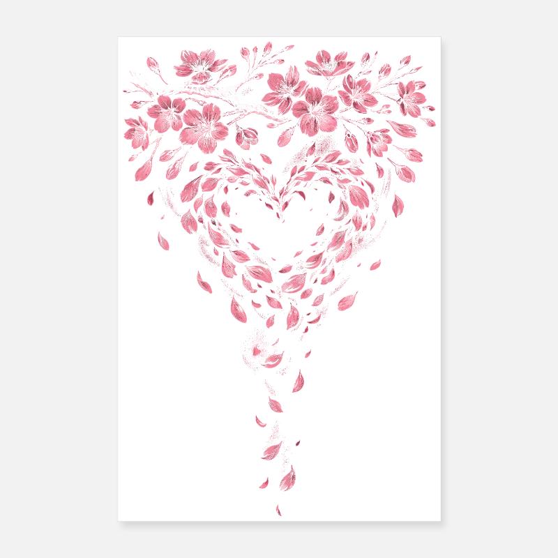 Fleurs de cerisier Sakura Fleurs de cerisier Poster 40 x 60 cm