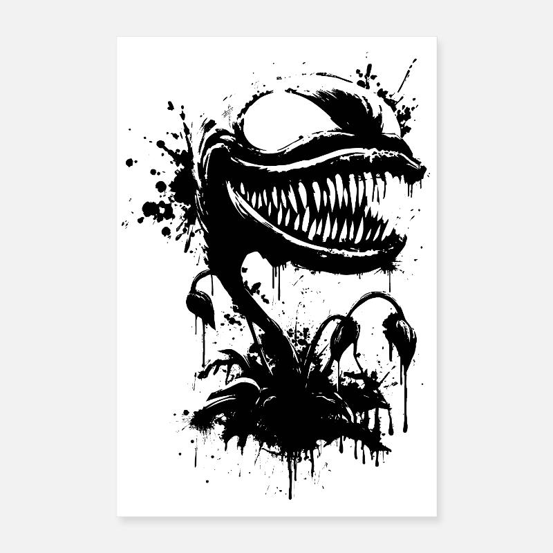 Cartoon einer fleischfressenden Pflanze  Poster 40x60 cm