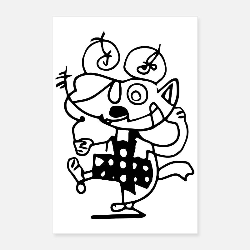 Chat Arty Poster 40 x 60 cm