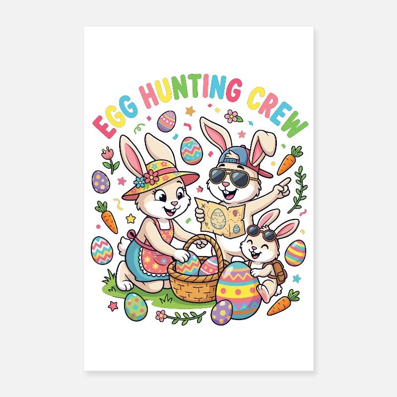 Famille Hoster Bunny - Collecteur d’œufs Poster 40 x 60 cm