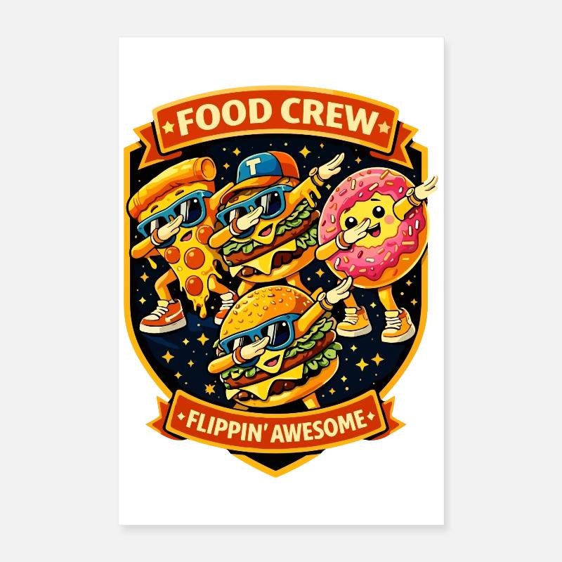 Badge de l’équipe de restauration rapide Flippin Awesome - Dabbing Dab Poster 40 x 60 cm