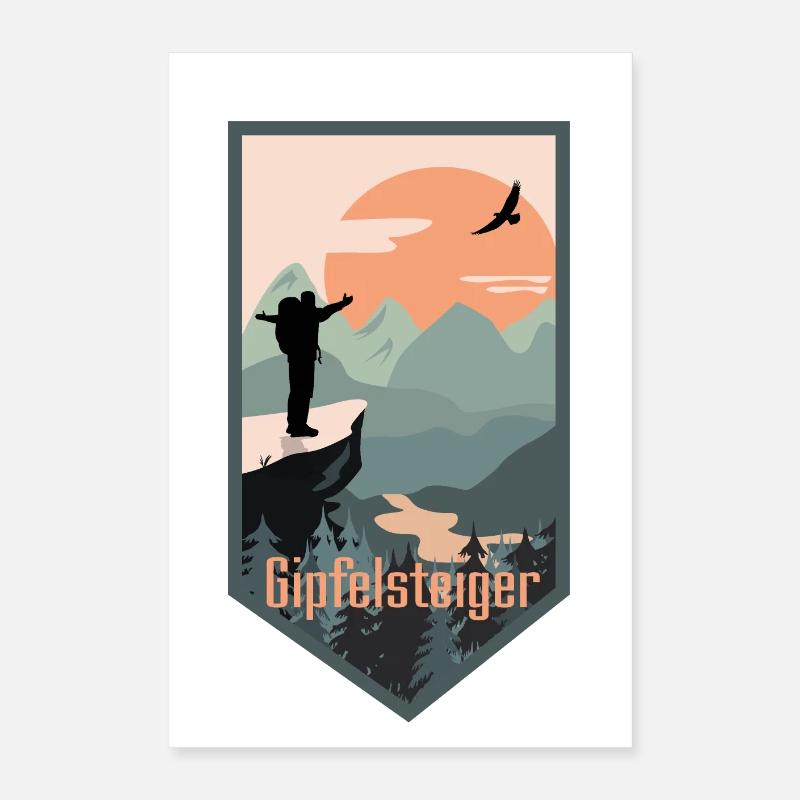 Hiking, Summit Climber Poster 16" x 24" (40x60 cm)