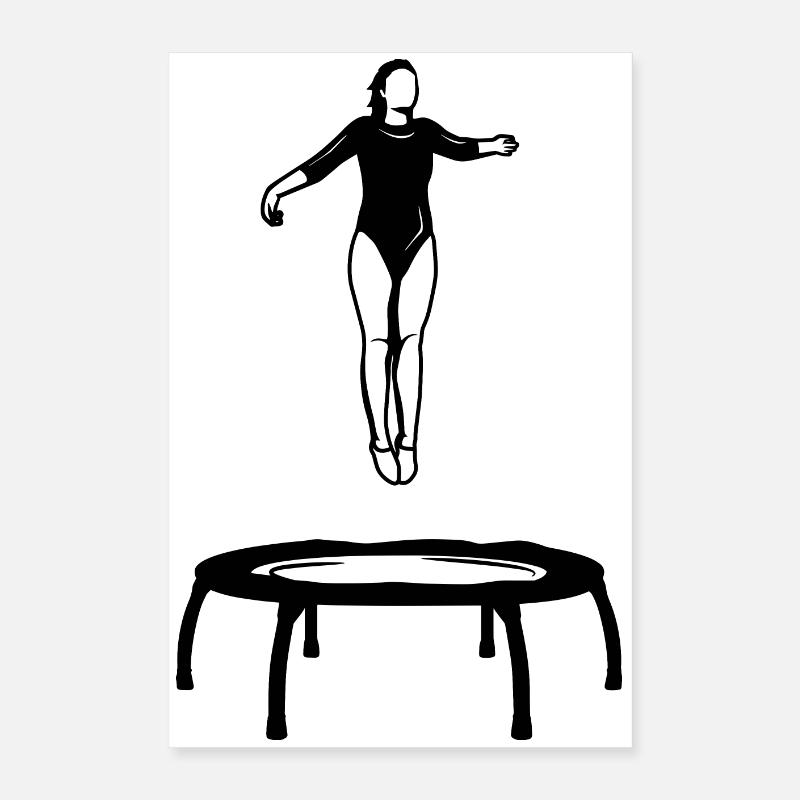 Trampolin Mädchen Poster 40x60 cm