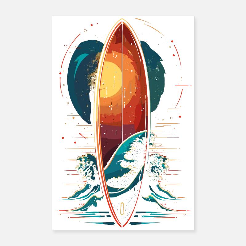 Planche de surf Poster 40 x 60 cm