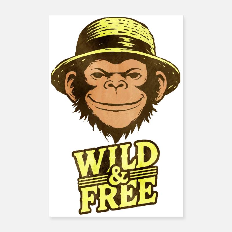 Libre et sauvage Poster 40 x 60 cm