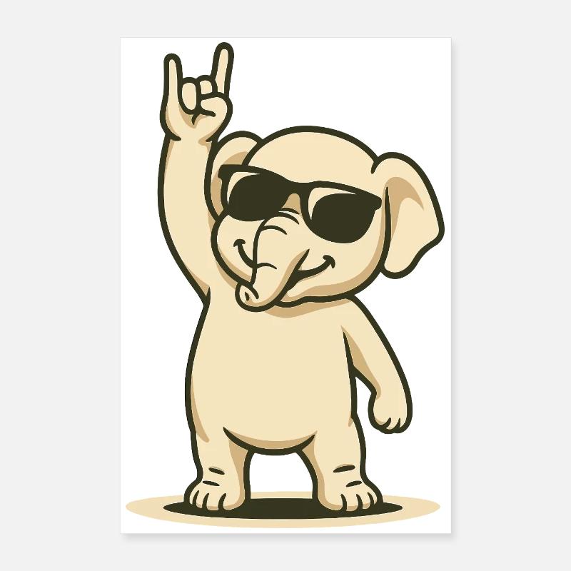 Rainure d’éléphant Poster 40 x 60 cm