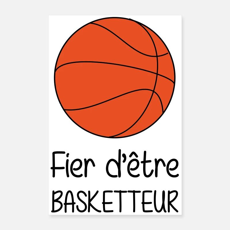 Fier d’être Basketteur Poster 40 x 60 cm