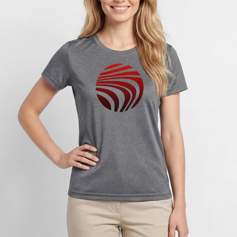 Psychedelic Pattern Red Black Gradient Women's Functional T-Shirt