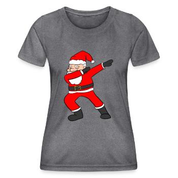 Tamponner santa - T-shirt sport Femme - mélange sombre  - Devant - AI Model Female 172 light (172cm)