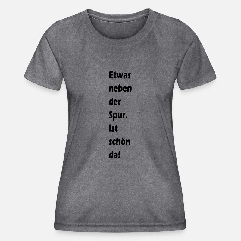 Off the track - Women's Functional T-Shirt - dark melange 