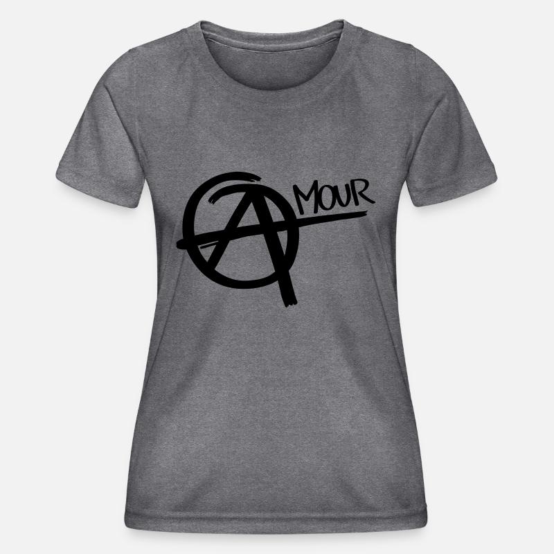 Anarchy - Amour - Women's Functional T-Shirt - dark melange 