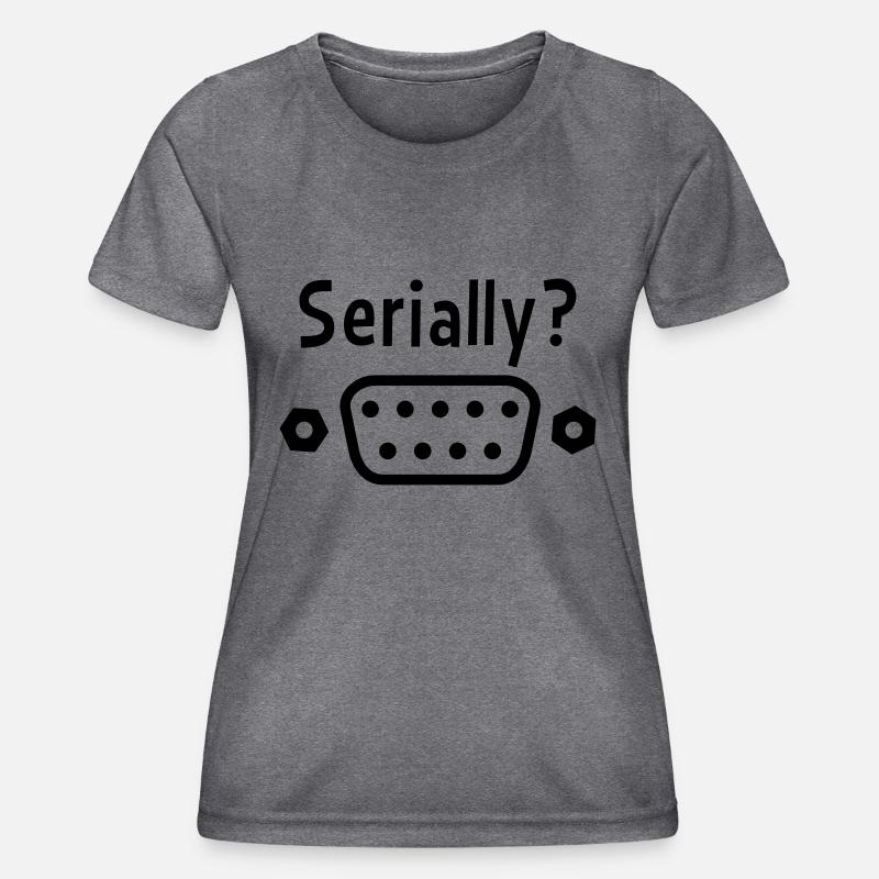 Serially? - Women's Functional T-Shirt - dark melange 