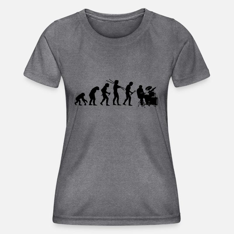 Evolutionary development - Women's Functional T-Shirt - dark melange 