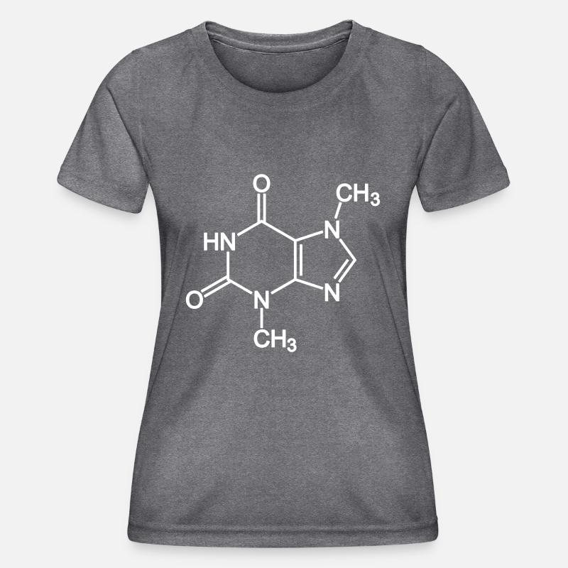 Theobromine Molecule (Chocolate) - Women's Functional T-Shirt - dark melange 