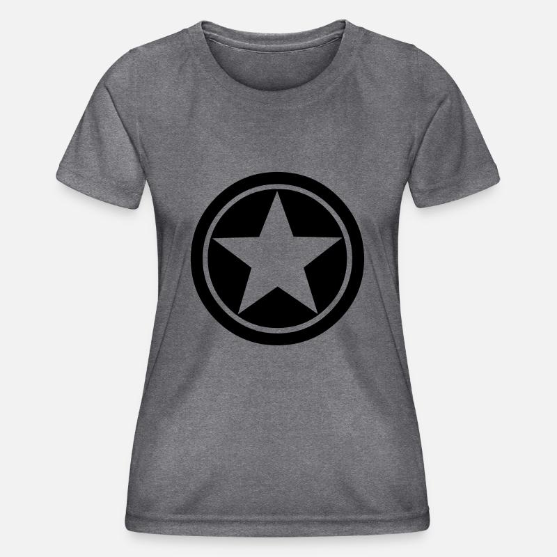Star Circle icon - Women's Functional T-Shirt - dark melange 