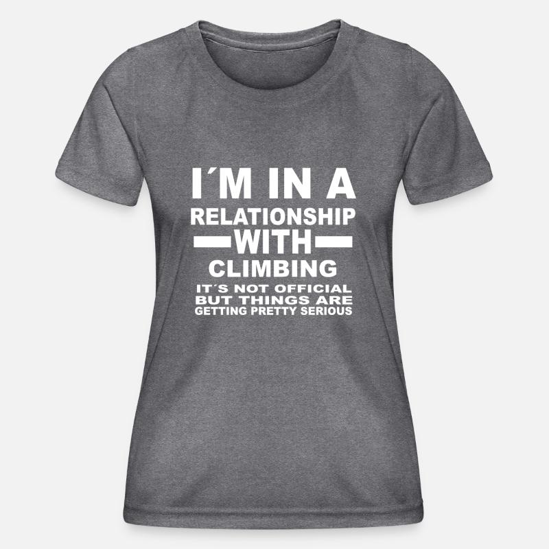 relationship with CLIMBING - Women's Functional T-Shirt - dark melange 