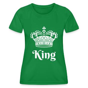 King Queen Partnerlook - Frauen Funktions-T-Shirt - Kelly Green - Vorne - AI Model Female 172 dark (172cm)