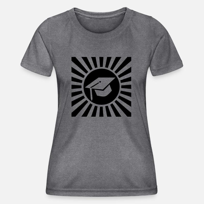 graduation cap - Women's Functional T-Shirt - dark melange 