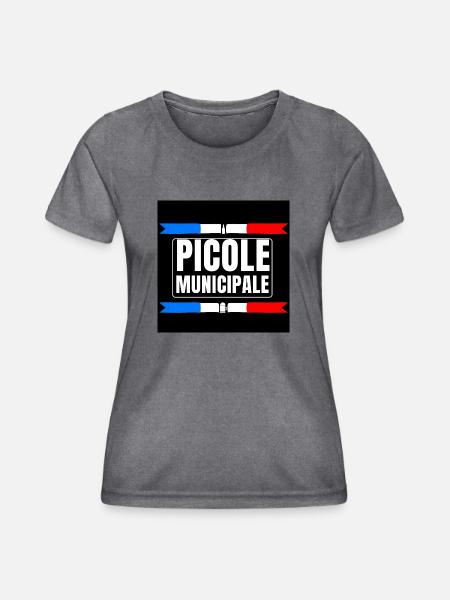 Städtische Picole - Frauen Funktions-T-Shirt - dunkle Melange 