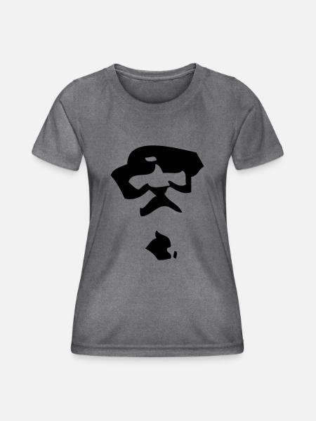 Almöhi - Frauen Funktions-T-Shirt - dunkle Melange 