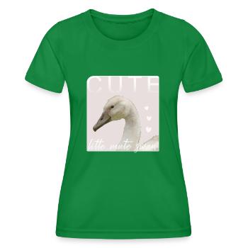 petit cygne mignon jeune cygne tuberculé - T-shirt sport Femme - vert - Devant - AI Model Female 172 dark (172cm)