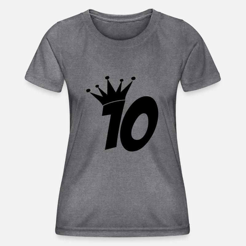 10 - Women's Functional T-Shirt - dark melange