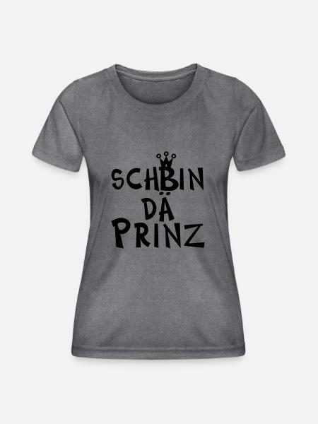 Prinz - Frauen Funktions-T-Shirt - dunkle Melange 