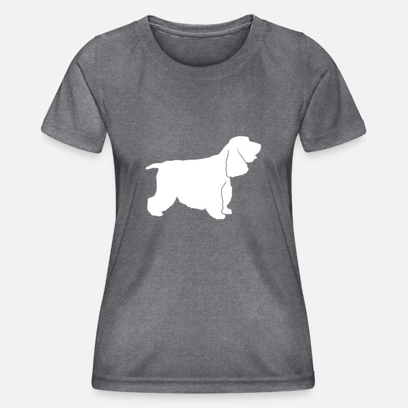 Cocker Spaniel - Women's Functional T-Shirt - dark melange 