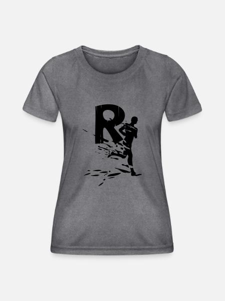 Rennsteiglauf - Frauen Funktions-T-Shirt - dunkle Melange