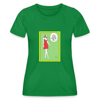 Humour pour femme! - T-shirt sport Femme - vert - Devant - AI Model Female 172 dark (172cm)