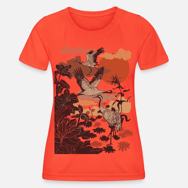 CRANES - Women's Functional T-Shirt - grenadine
