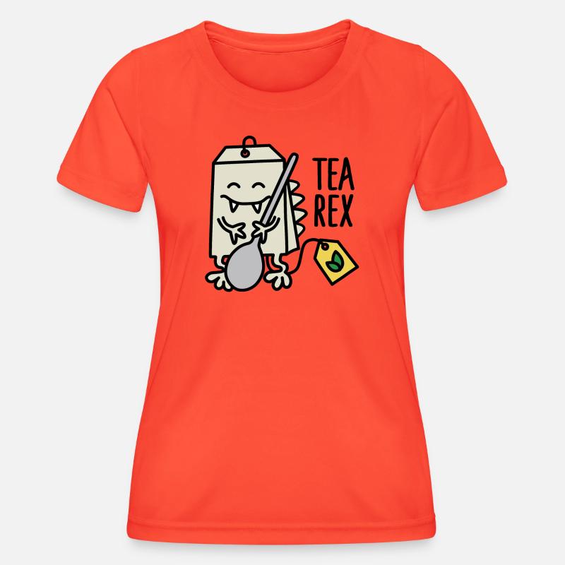Tea Rex ( T-rex ) - Women's Functional T-Shirt - grenadine