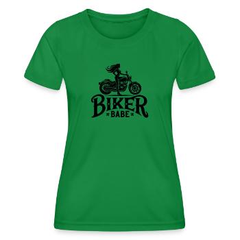 Biker Babe - T-shirt sport Femme - vert - Devant - AI Model Female 172 dark (172cm)