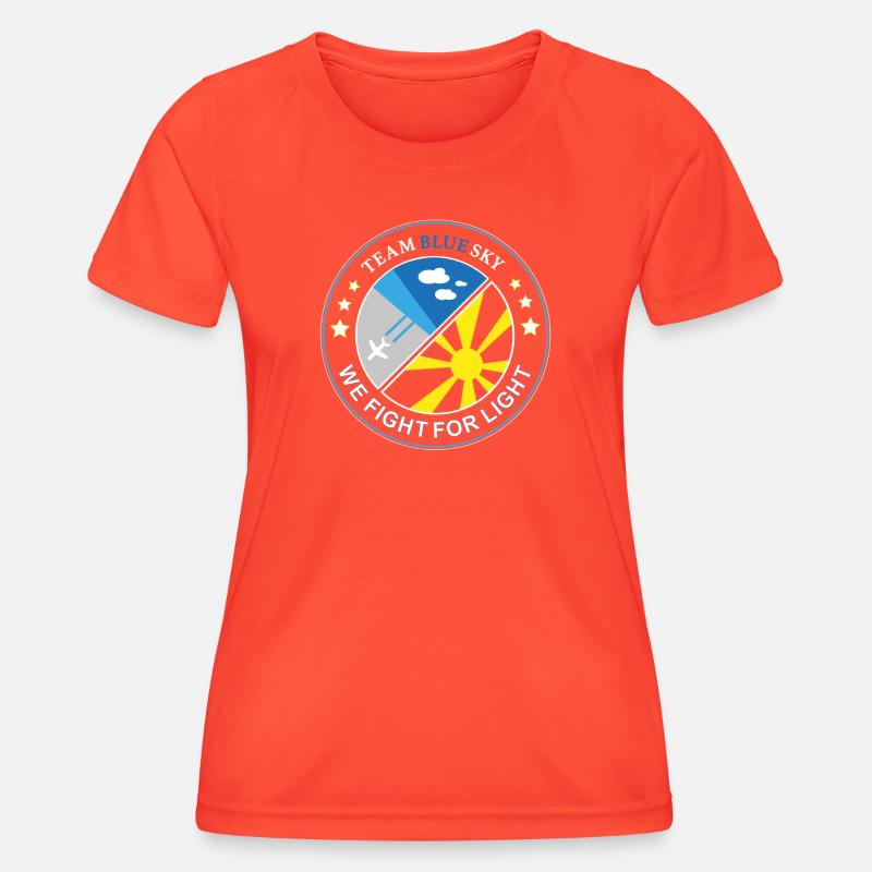 Blue Sky Flight Team Patch - Women's Functional T-Shirt - grenadine