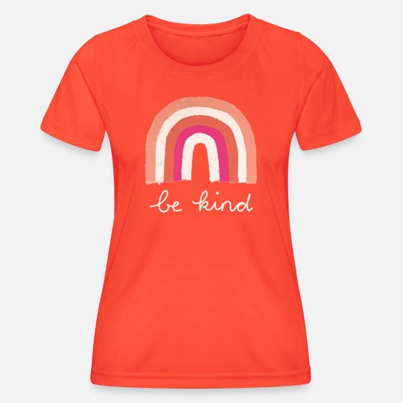 Be Kind Rainbow - Women's Functional T-Shirt - grenadine