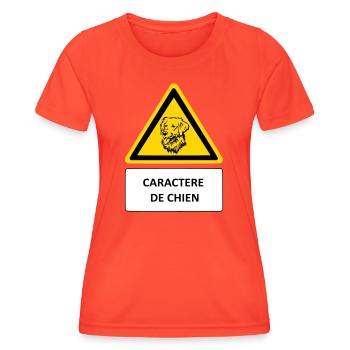 Dog character - Women's Functional T-Shirt - grenadine - Front - AI Model Female 172 dark (172cm)